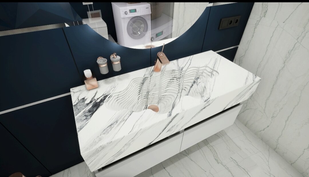 Столешница с многослойной раковиной в виде озера из керамогранита - это идеальное решение для вашей ванной комнаты. Она сочетает в себе прочность и эстетичность, обеспечивая долговечность и стильный внешний вид.Кроме прочности и функциональности, этот товар также отличается стильным дизайном. Его форма озера придает ему уникальный и элегантный вид, который будет привлекать внимание и восхищение гостей.Если вы хотите придать своему интерьеру особый шарм, то эта необычная раковина - идеальное решение для вас. Она сочетает в себе высокое качество, эстетичность и функциональность, делая вашу ванную комнату стильную и практичную.