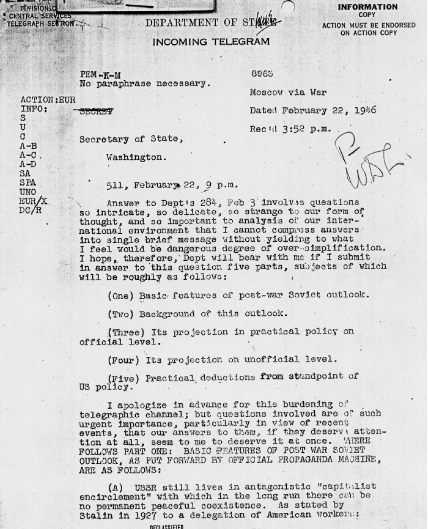 «Длинная телеграмма» Джорджа Кеннана