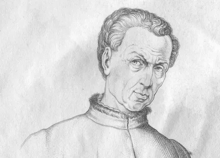 Поджо Браччолини 1380-1459. Видный итальянский гуманист, писатель, собиратель античных рукописей. Его почерк лёг в основу латинского прямого начертания