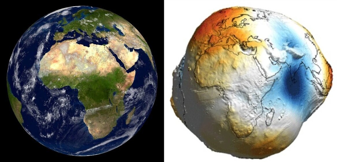 Форма земли геоид без воды. Земля без. Земля без океанов. Реальная форма земли.