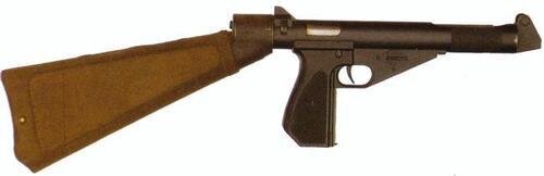 Пистолет-пулемет МСЕМ-2 с прикладом.