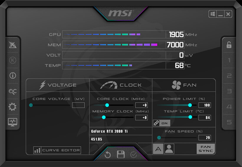 Msi Afterburner. Скрин не мой, взял с интернета.