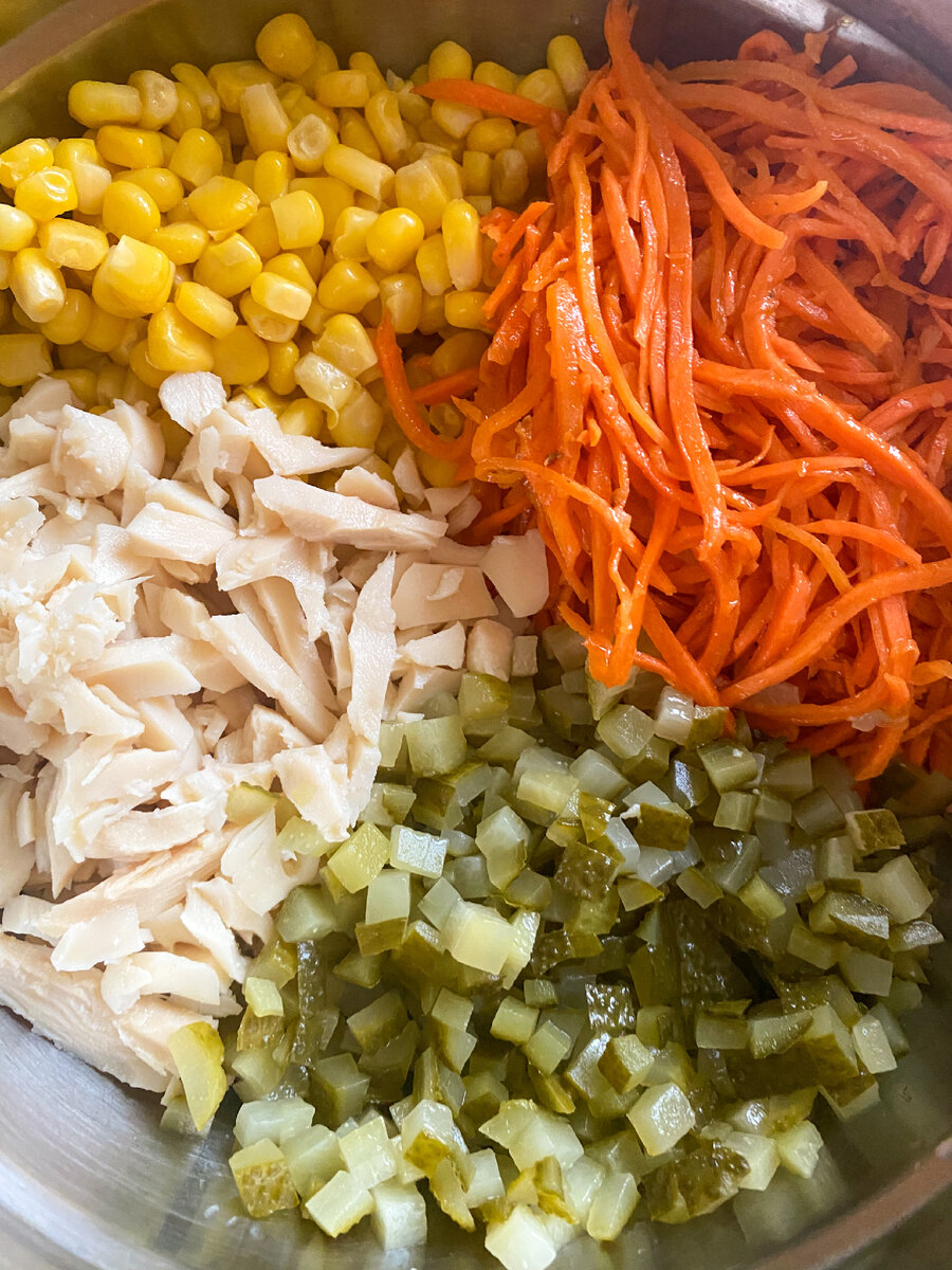 Все ингредиенты собираем в глубокой миске