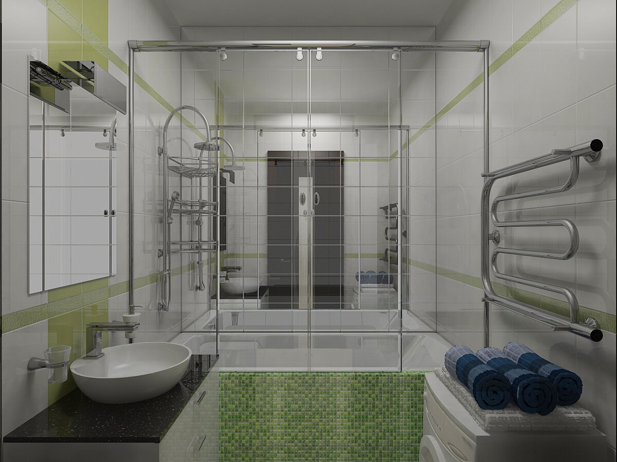 Wer hat gesagt, dass Fliesen im Badezimmer Pflicht sind? Sie können Fliesen im Badezimmer durch Gemälde, Tapeten und andere interessante Materialien ersetzen, die Ihr Badezimmer in ein Kunstwerk verwandeln.-27