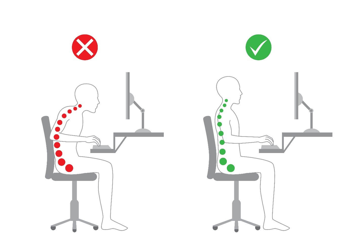  В сегодняшнем мире, основанном на технологиях, офисные работники проводят значительное количество времени, сидя за столами и работая за компьютерами, что часто может привести к болям в шее и спине .-3