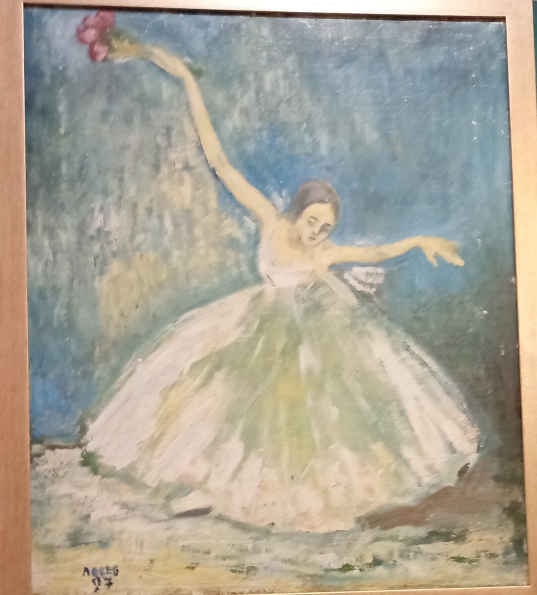 Эта картинка висит в холле подъезда дома, в котором мы сейчас живём. Художник Лосев(без инициалов). 1977 год. Фото автора. Как могла бы называться эта картина? Есть соображения?