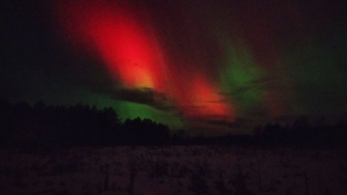 Северное сияние на Урале