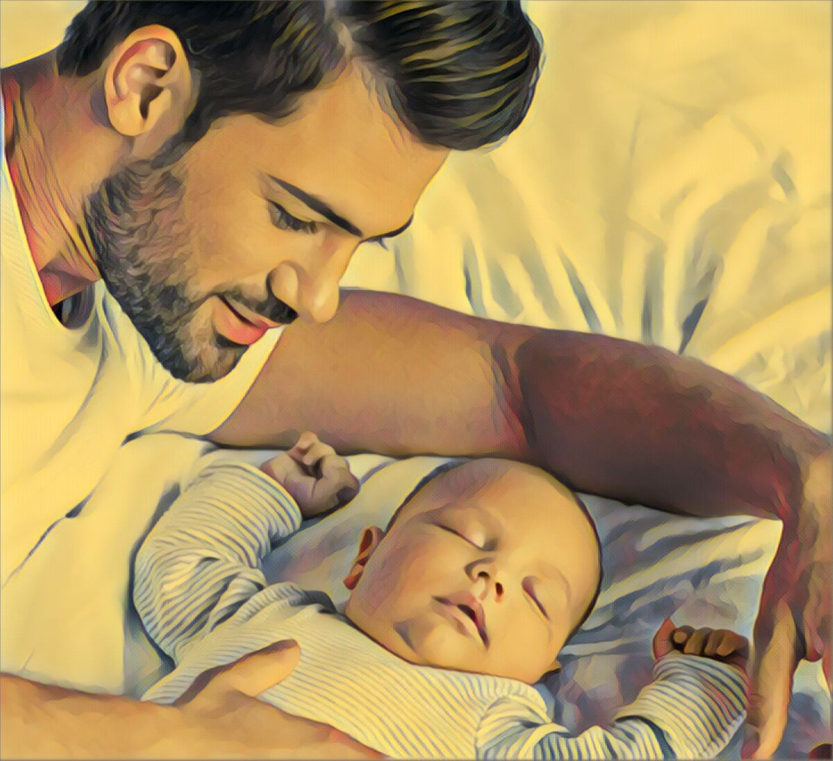 Юля тогда так мечтала, чтобы Виктор укладывал маленькую Настю