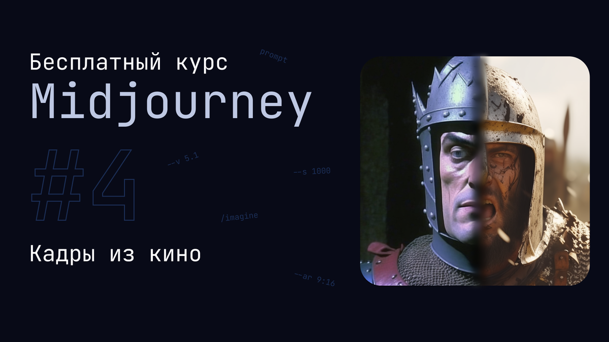 Midjourney - бесплатный курс. Кадры из кино