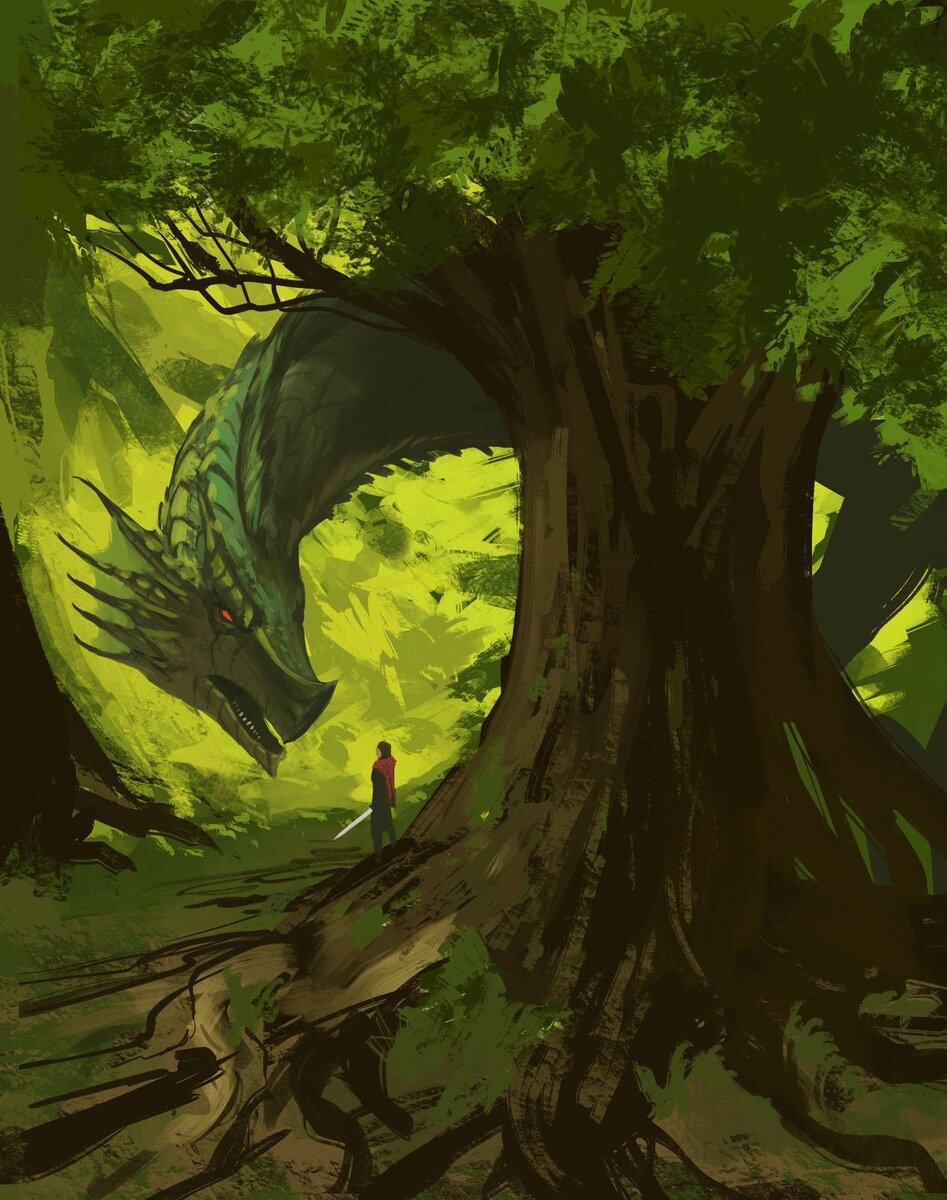 Год зеленого деревянного дракона. Зеленый дракон Канохи. Зелёный дракон Хаширамы. Лесной дракон. Дерево дракона.