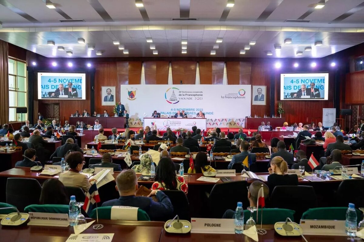 Замминистра иностранных дел Ваге Геворгян принял участие в 44-м Министерском форуме франкофонии в Яунде (5 ноября 2023). Камерун © Photo : official site of MFA of RA