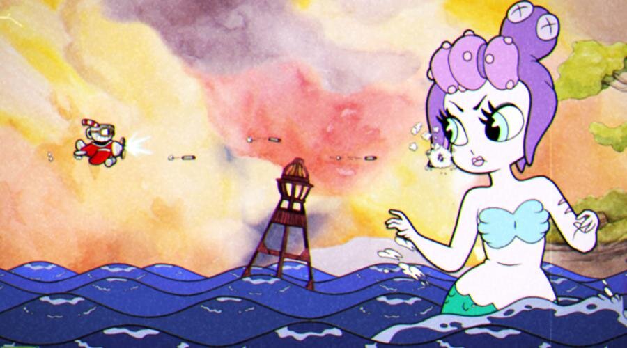 Капхед по сети. Боссы Cuphead Cala Maria. Капхед босс Русалка.