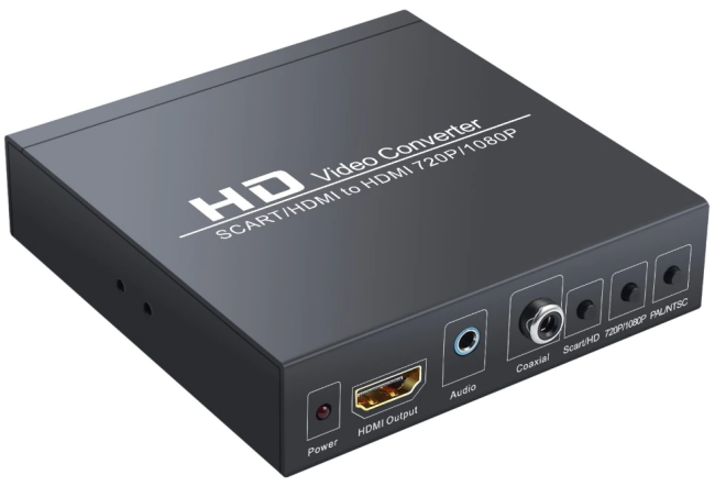 Широко известный конвертер SCART в HDMI. Не очень точно передаёт сигнал, но зато дешевле OSSC