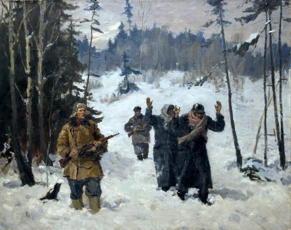 Вело партизанский. Картина Пластова пленных ведут.