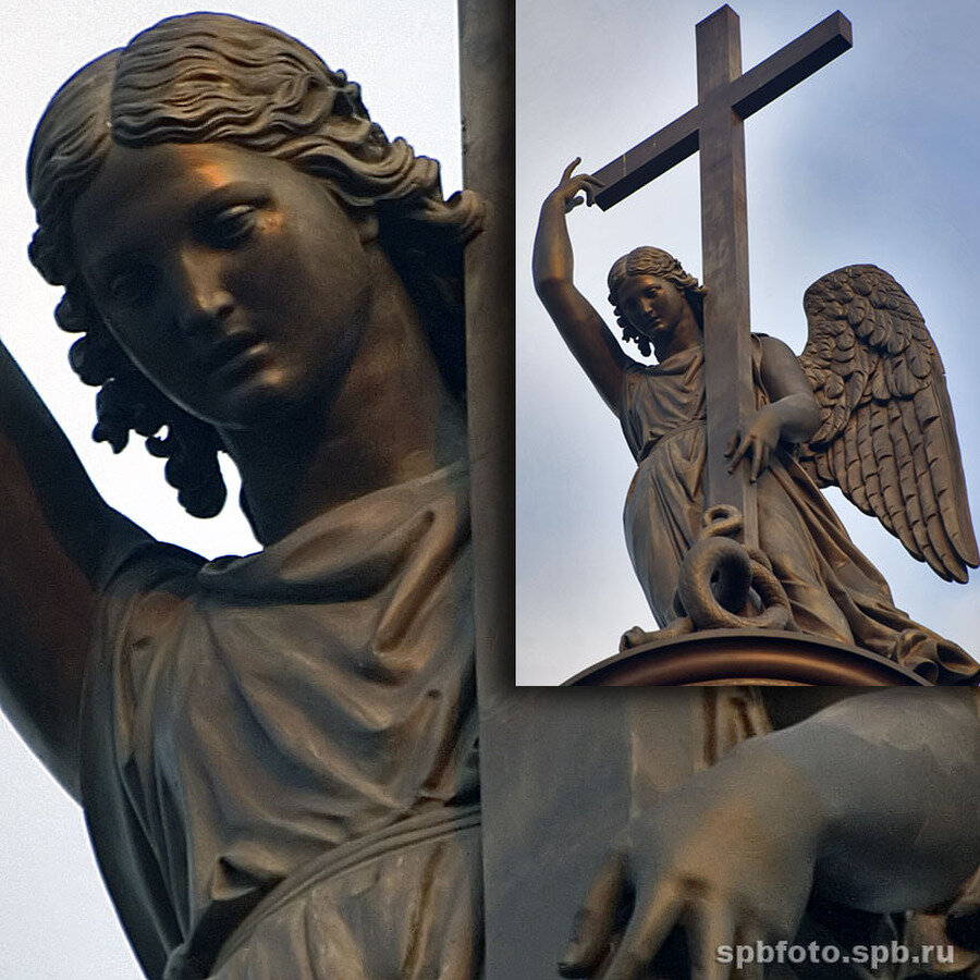 Петербургский ангел на Александровской колонне ( фото из интернета)