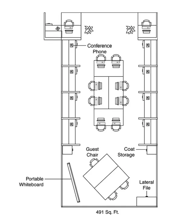 Второй, целевой дизайн рабочего пространства команды