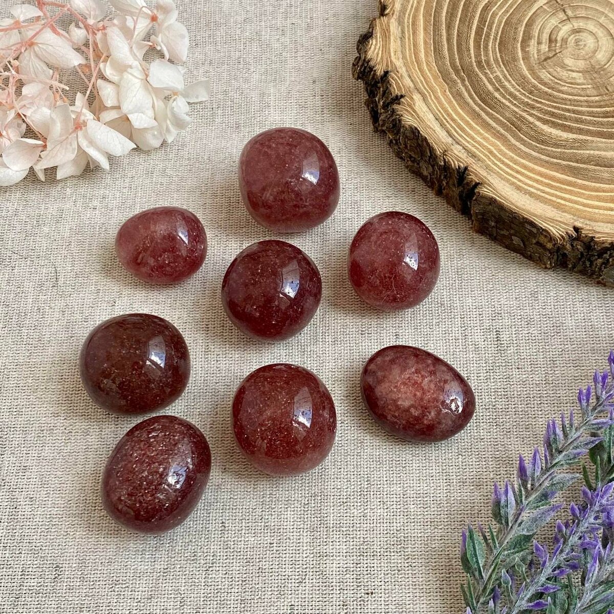 Галтовка красного авантюрина. 