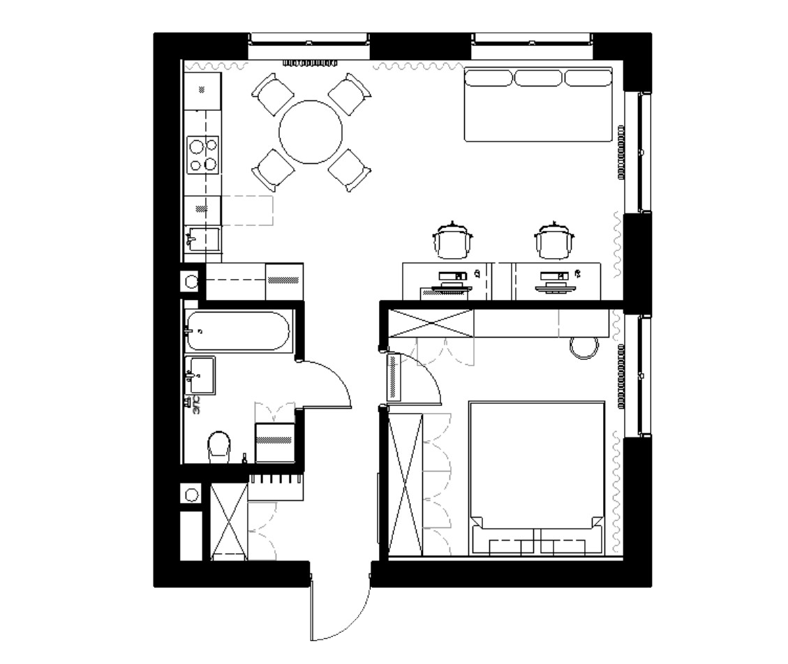 Романтичный минимализм для парочки айтишников | Студия дизайна Печёный ...