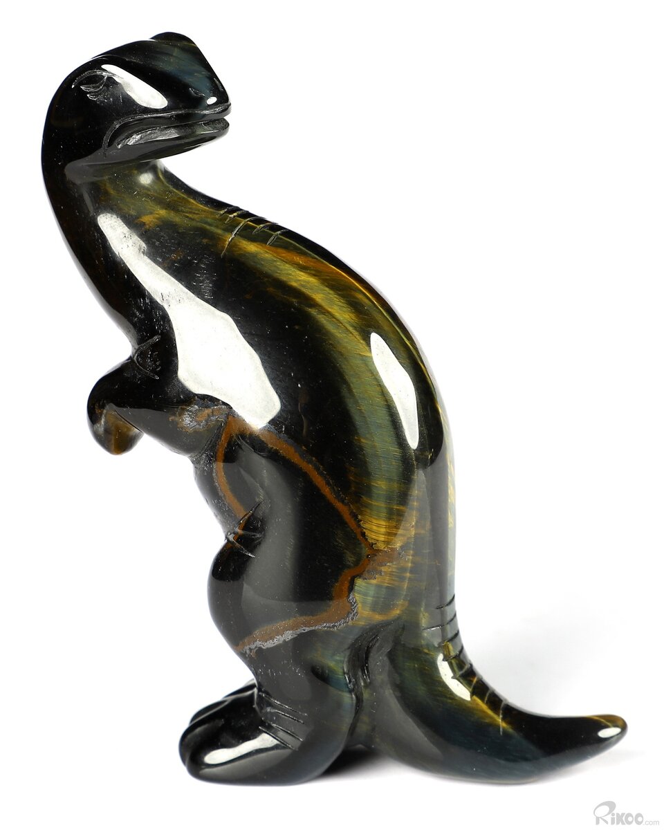 Тигрово-соколиный глаз, мультиколор. Фигура слева. Фотография с официального сайт RIKOO.