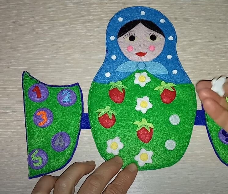    Матрешки из фетра   
Источник: Скриншот из видео