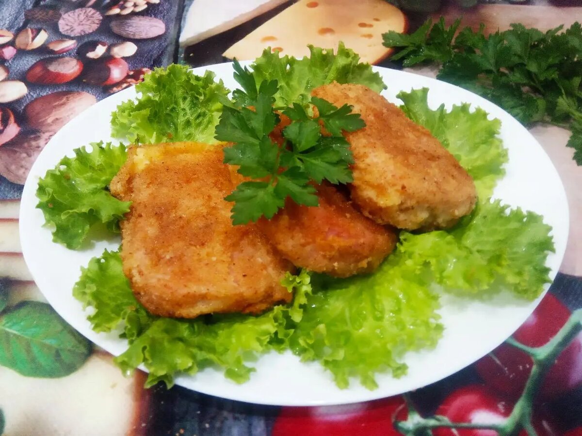 Ветчина с сыром, в кляре