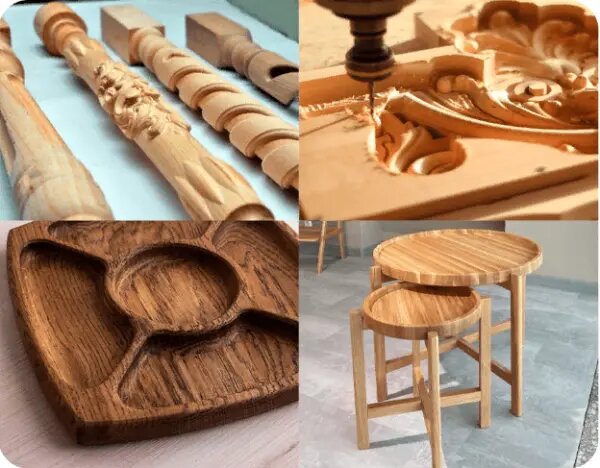 Образцы продукции, выполненной с помощью фрезерного станка