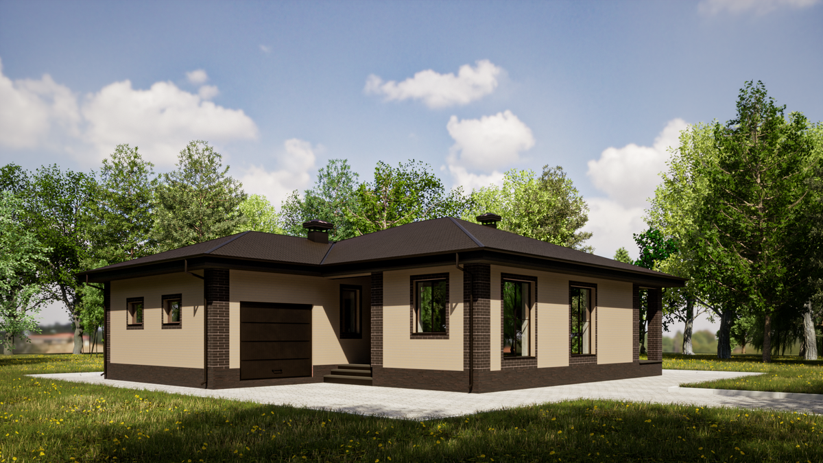 Проект "Рим" с гаражом