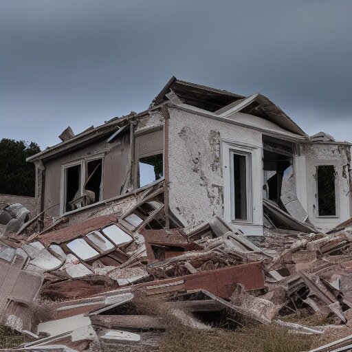 Здание разрушенной операторной.