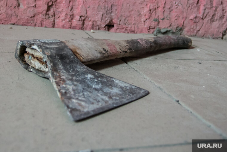    Агрессивный мужчина схватился за топор и начал рубить дверь (архивное фото)