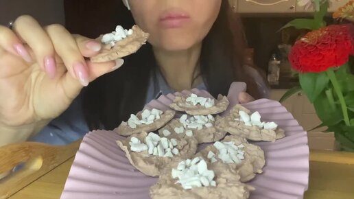 ASMR crunch cookies made of clay_ хруст печеньем из глины🤤#asmr #mukbang #clayeating #crunchy