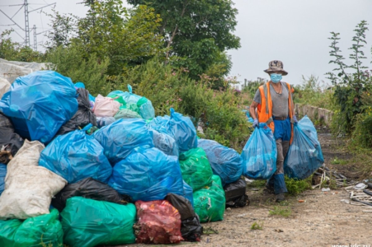    Сотрудники СГТ продолжают вывозить свалки мусора с улиц Владивостока