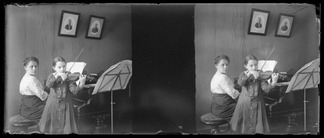    "Музыкальный дуэт". Из архива семьи Левиных-Радловых. Неизвестный автор, Российская империя, 1910-е годы Фото: Изображение предоставлено пресс-службой "Росфото"