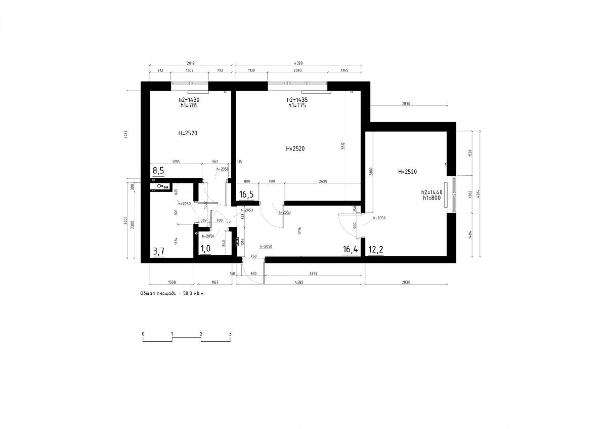 Обмерный план