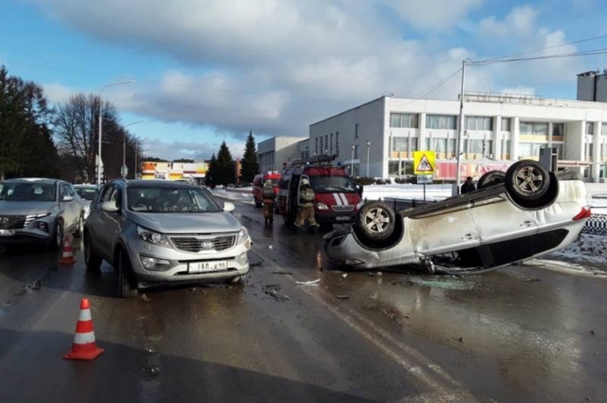    Автомобиль под управлением северского пенсионера опрокинулся после ДТП