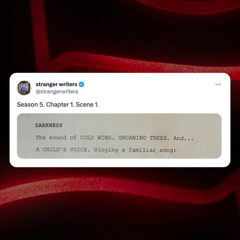     Сценарий 1 эпизода 5 сезона сериала «Очень странные дела» / X (бывший Twitter)*: Stranger_Things/ *соцсеть запрещена в России