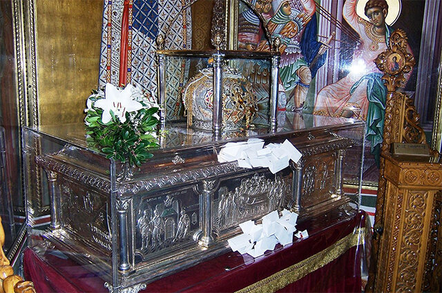    Рака с мощами святого Дмитрия Солунского, Салоники. Фото: Commons.wikimedia.org