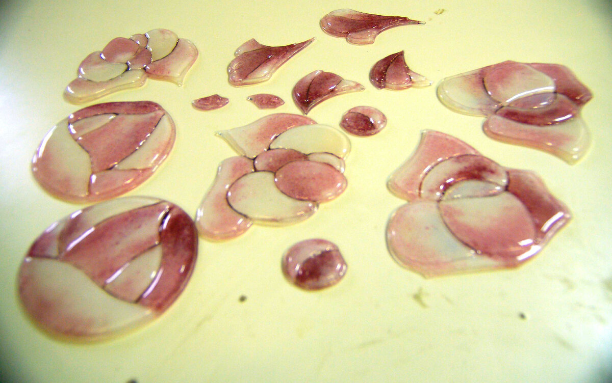 Вставки в витраж титффани