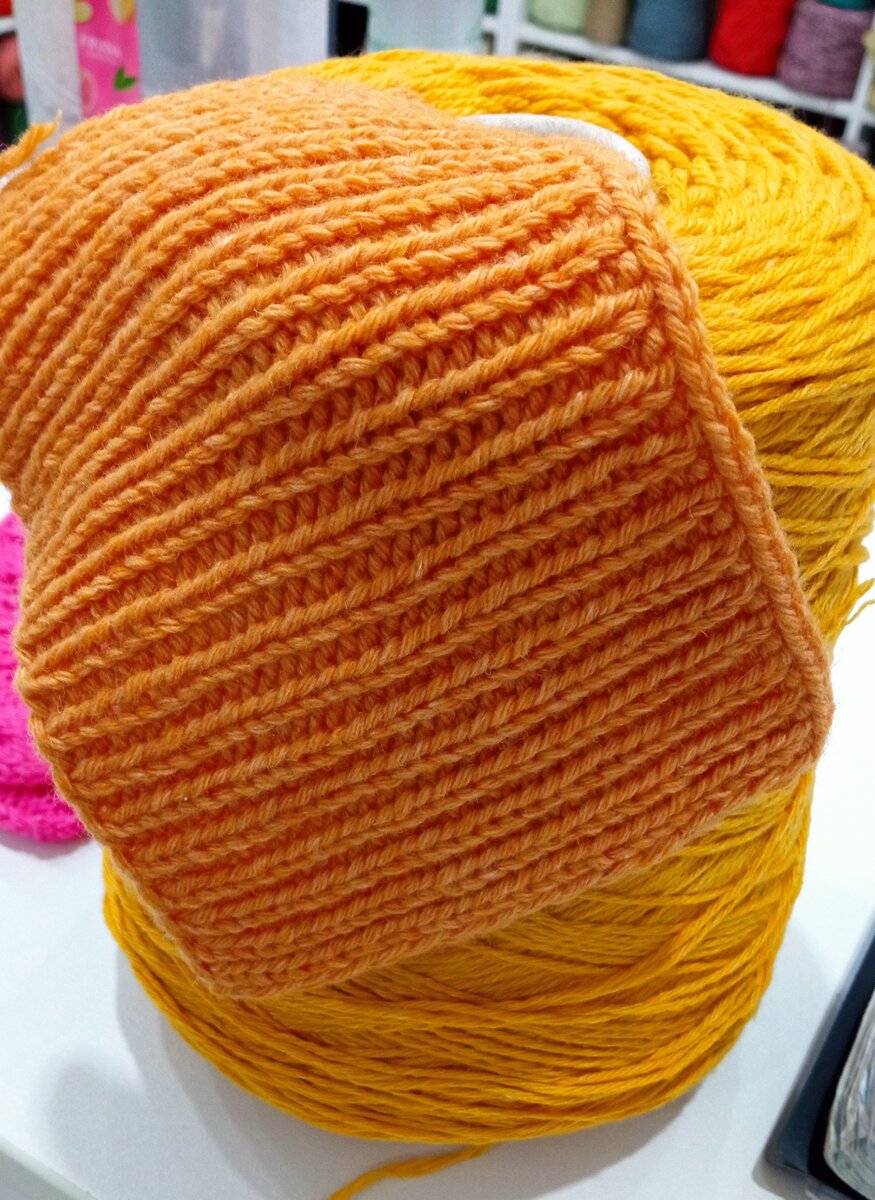 Связали образец резинки. Результат отличный