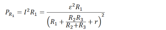 Мощность тока на сопротивлении R₁