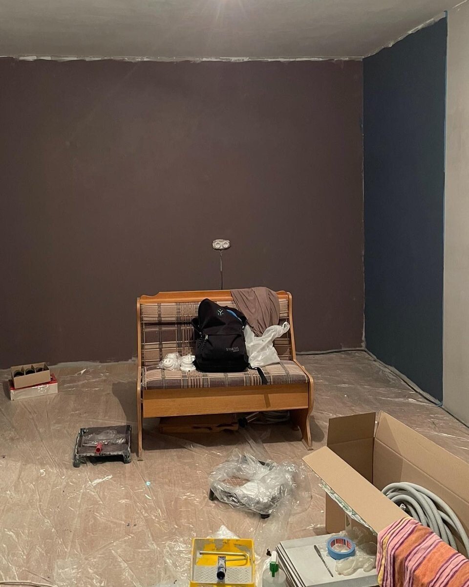 Фото процесса ремонта. Спальня из проекта дизайнера Дарьи Косачевой