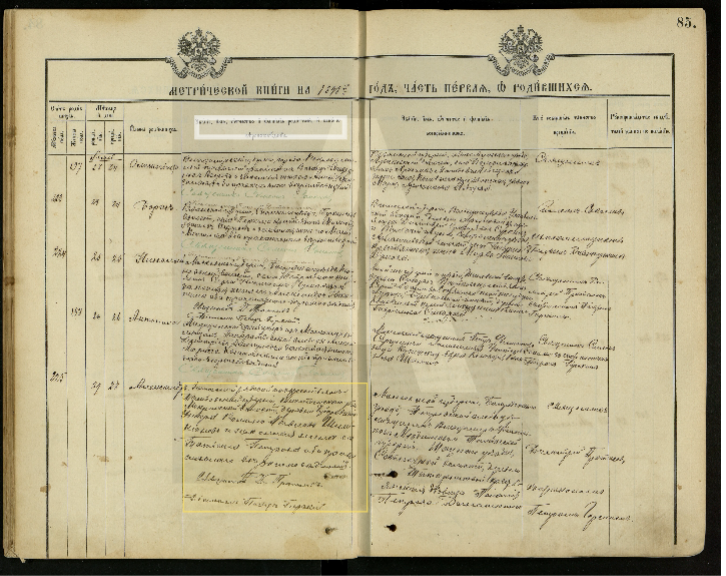 Метрическая книга (сервис Яндекса "Поиск по архивам")