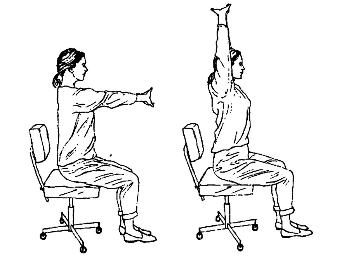 Комплекс упражнений для снятия усталости за компьютером. Плечелопаточный периартрит комплекс упражнений. ЛФК при плечелопаточном периартрите упражнения. Плечелопаточный периартрит комплекс упражнений Попова. Упражнения на стуле.