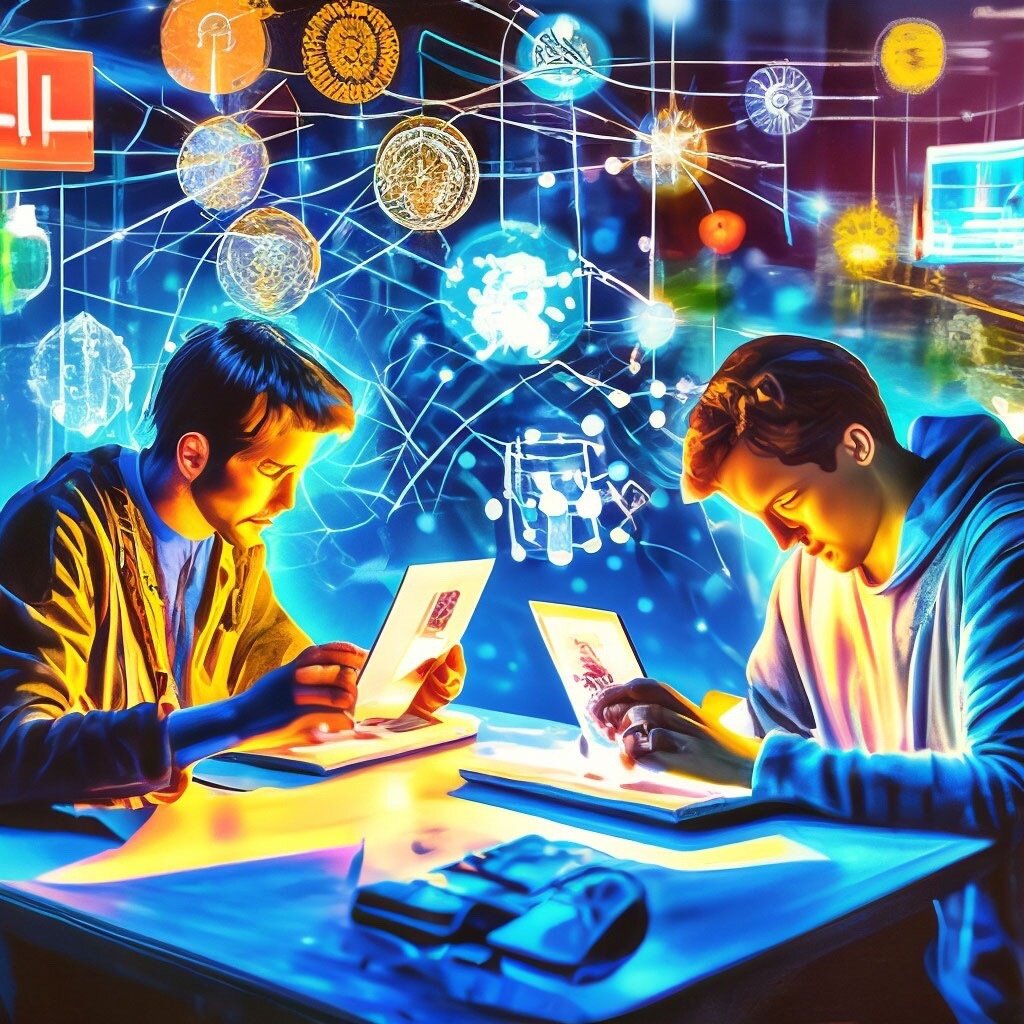 Картинка сгенерирована нейросетью "Виртуальное общение"