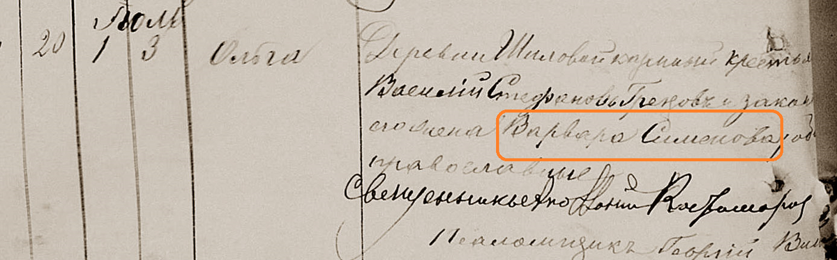 1912 год. Запись о рождении.