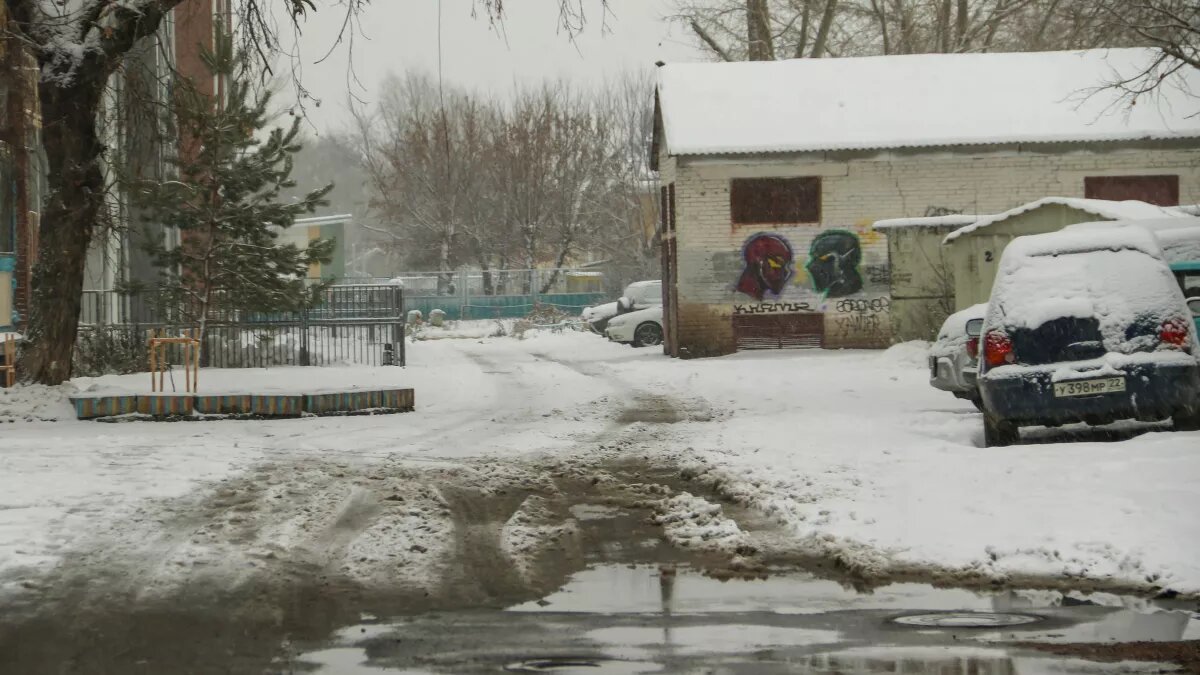 Снег. Барнаул. Фото: Виталий Барабаш/"Толк"