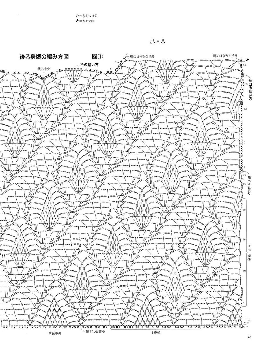 Вяжем палантин крючком схемы с описанием
