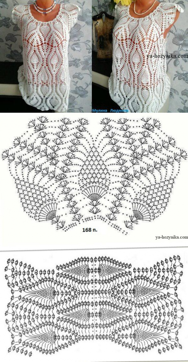 Схемы изделий крючком узором 