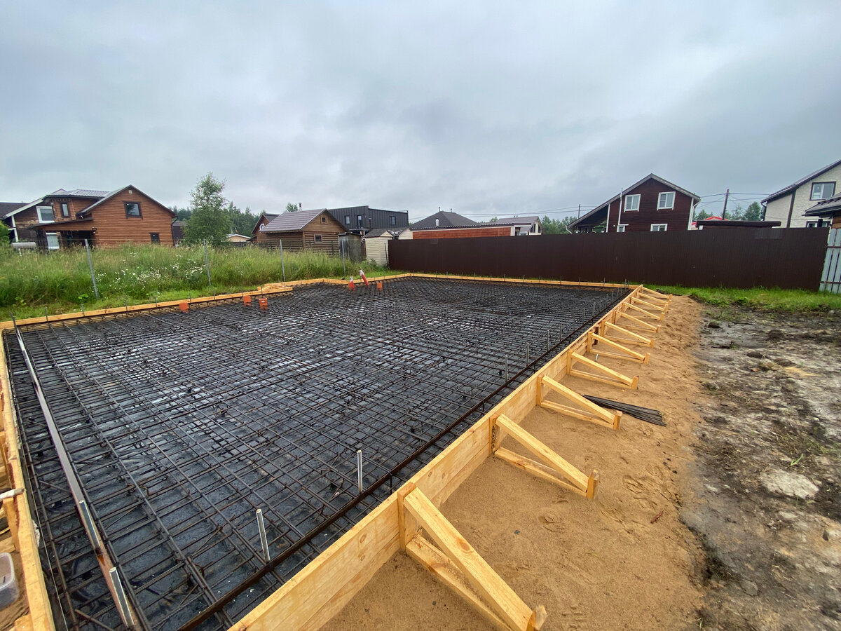 Монолитная железобетонная плита, армирование