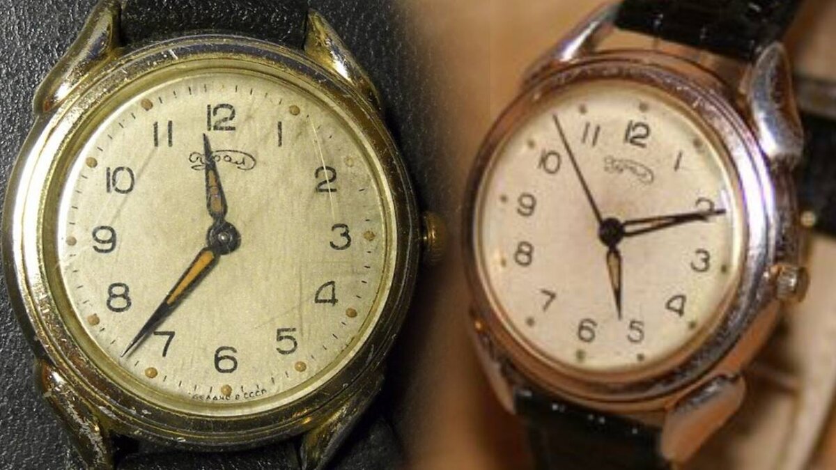 Наручные часы "Урал" с радиевой краской