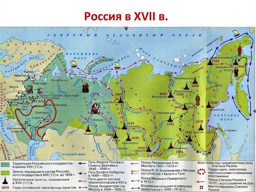 Численность россии в 17 веке